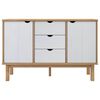 vidaXL Komoda OTTA smeđe-bijela 113,5 x 43 x 73 cm od masivne borovine