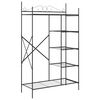 vidaXL Otvoreni ormar s policom Crna 104,5 x 45 x 172 cm Čelik