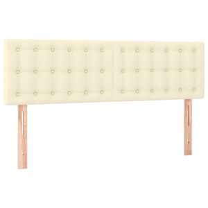 vidaXL Uzglavlja krem 144x5x78/88 cm od umjetne kože