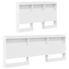 vidaXL Skladi&scaron;no uzglavlje s policom Bijelo 120 cm Konstruirano drvo