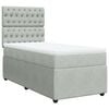 vidaXL Box spring krevet s madracem svjetlosivi 90x190 cm bar&scaron;unasti