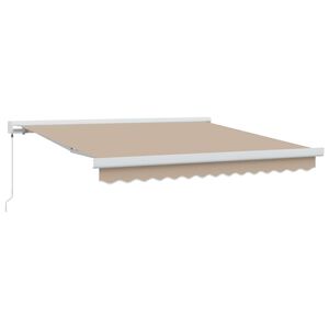 vidaXL Povlačivi tende Bež 300 x 250 cm Platno i Aluminij