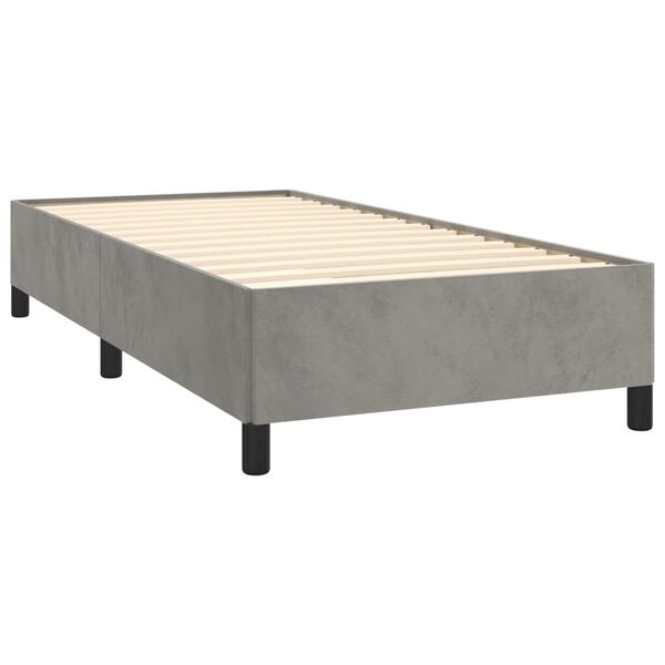 vidaXL Box spring krevet s madracem svjetlosivi 100x200 cm bar&scaron;unasti