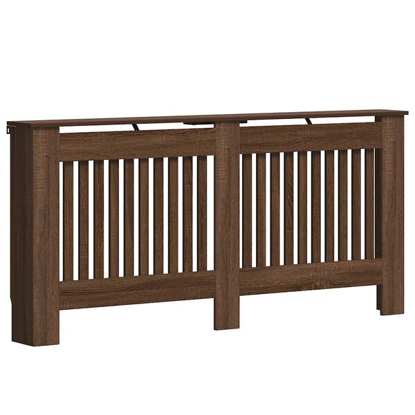 vidaXL Pokrivač radijatora Smeđi hrast 172x19x81,5cm Konstruirano drvo