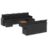 vidaXL 11-dijelni set vrtnih sofa od poliratana s jastucima crni