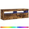 vidaXL TV ormarić s LED svjetlima boja dimljenog hrasta 120x35x40 cm