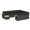 vidaXL Patio Sofa Set 11-sjedala Black