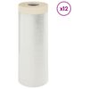 vidaXL Pra&scaron;kasta plahta s ljepilom 12 kom. *Transparent*an HDPE