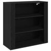 vidaXL Highboard Crni hrast 80 x 33 x 150 cm Konstruirano drvo
