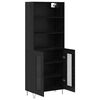 vidaXL Highboard 2 pcs Crni hrast Konstruirano drvo