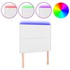 vidaXL LED uzglavlje bijelo 100x5x118/128 cm od umjetne kože