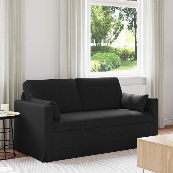 vidaXL Sofa 140cm Crna Metal