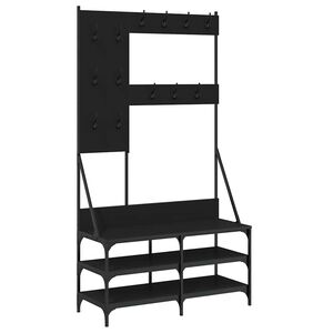 vidaXL Stalak za odjeću sa spremi&scaron;tem za cipele crni 100 x 40 x 184 cm