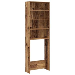 vidaXL Ormar za perilicu rublja staro drvo 64x24x190 cm