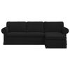 vidaXL Sofa Crna 215 x 138 x 80 cm tkanina