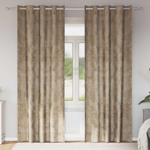 vidaXL Bar&scaron;unaste zavjese 2 pcs &Scaron;ampanjca 245 x 140 cm Bar&scaron;un