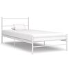 vidaXL Okvir za krevet bijeli metalni 100 x 200 cm