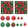 vidaXL Set božićnih kuglica 88 kom. Zelena i crvena &Oslash; 6 cm Plastika