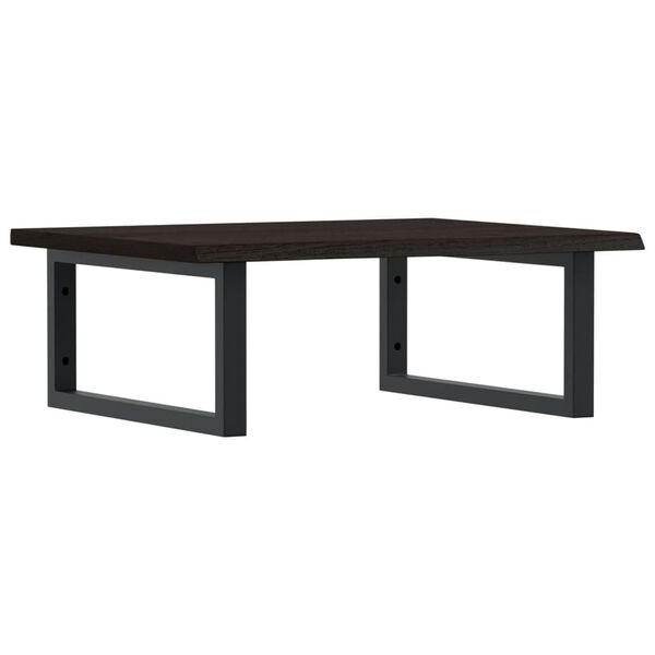 vidaXL Zidna polica za umivaonik od čelika i masivne hrastovine