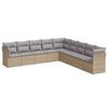 vidaXL 9-dijelni set vrtnih sofa s jastucima bež od poliratana