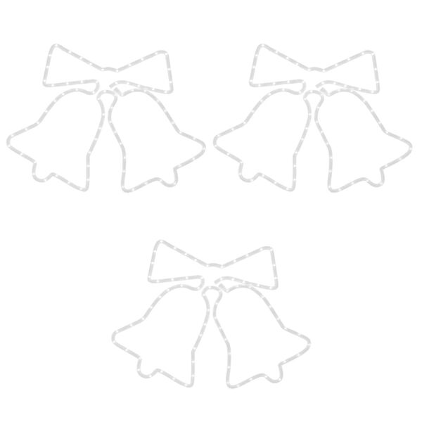 vidaXL Figure božićnih zvona sa 72 LED žarulje 3 kom 50 x 56 cm