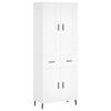 vidaXL Visoka komoda bijela 69,5x34x180 cm konstruirano drvo