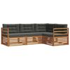 vidaXL Set vanjskih sofa 4 kom. Prirodna i antracit