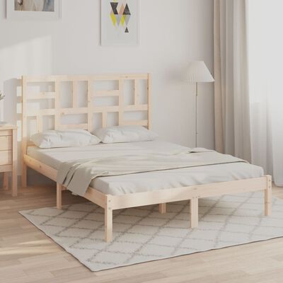 vidaXL Okvir za krevet od masivnog drva 120 x 200 cm