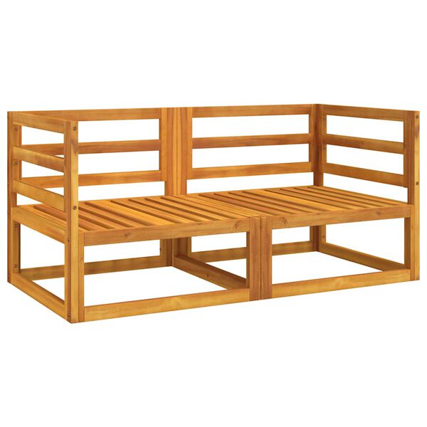 vidaXL Modularne kutne sofe sa zelenim jastucima 2 kom od drva bagrema