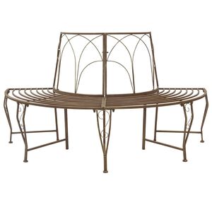 vidaXL Klupa pod drvetom 4-Broj sjedala 160 x 80 x 89 cm Čelik