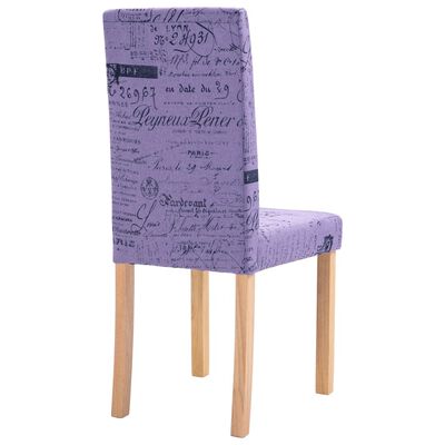 vidaXL Blagovaonske stolice od tkanine 2 kom ljubičaste
