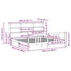 vidaXL Krevet s regalom za knjige bez madraca 200 x 200 cm od borovine