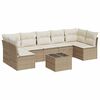 vidaXL 8-dijelni set vrtnih sofa od poliratana s jastucima bež