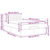 vidaXL Okvir za krevet s madraca tamnosmeđi 120x190 cm od tkanine