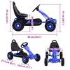 vidaXL Go-Kart s Pedalama i Pneumatskim Gumama Plavi