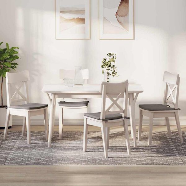 vidaXL Jastučići za sjedenje 4 pcs Sivo-smeđa 40 x 40 x 3 cm tkanina