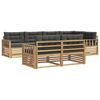 vidaXL Set vanjskih sofa s jastukom 7 pcs Bijela i antracit Poliester