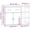 vidaXL Komoda crna 98,5x40x75 cm od masivne borovine