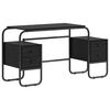 vidaXL Stol s pohranom Crni hrast 145 x 50 x 75 cm