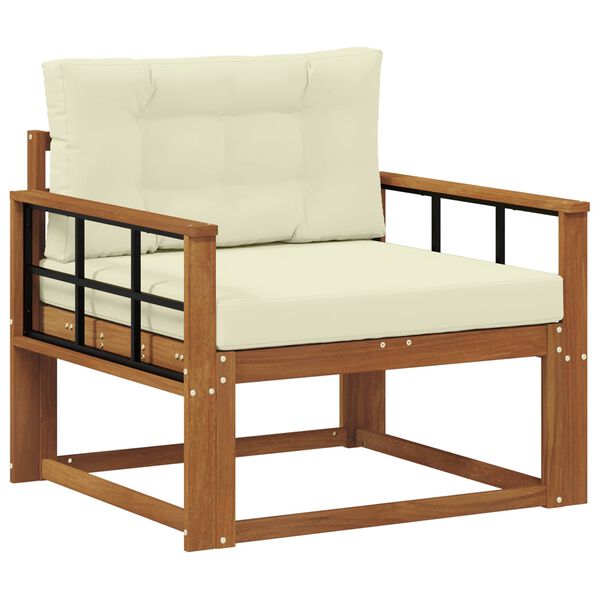 vidaXL Srednja sofa za van Čvrsto drvo akacije Prirodna