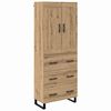 vidaXL Highboard 2 kom. Umjetnički hrast 69,5 x 34 x 180 cm
