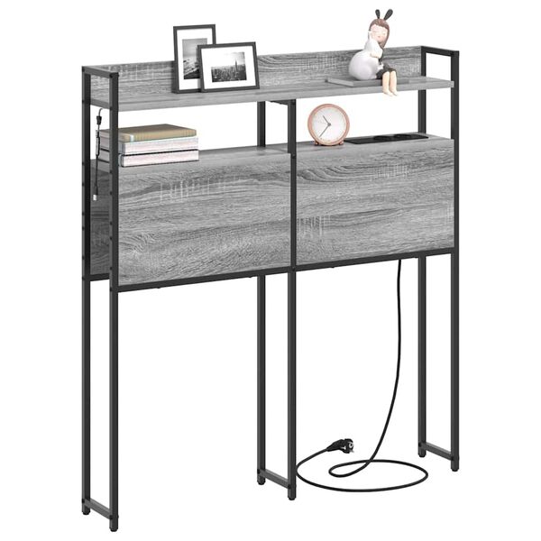 vidaXL Skladi&scaron;no uzglavlje Sivi hrast sonoma 100 cm Konstruirano drvo