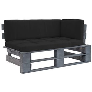 vidaXL Kutna vrtna sofa od paleta od sivo impregnirane borovine