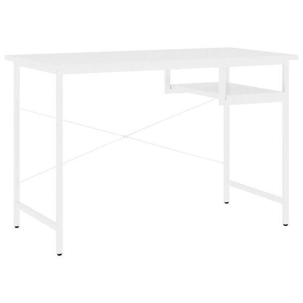 vidaXL Stol za računalo bijeli 105 x 55 x 72 cm od MDF-a i metala