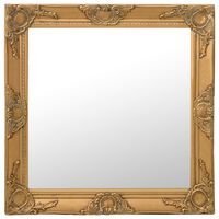 vidaXL Zidno ogledalo u baroknom stilu 60 x 60 cm zlatno