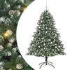 vidaXL Umjetno božićno drvce Zelena 180 cm PVC, Plastika i Čelik
