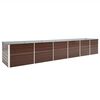 vidaXL Povi&scaron;ena vrtna gredica od pocinčanog čelika 480x80x77 cm smeđa