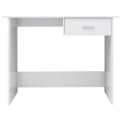 vidaXL Radni stol visoki sjaj bijeli 100 x 50 x 76 cm od iverice