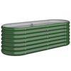 vidaXL Povi&scaron;ena vrtna gredica od pocinčanog čelika 114 x 40 x 36 cm zelena