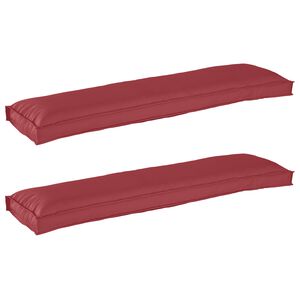 vidaXL Set jastučića za palete 2 pcs Vinska crvena 150 x 40 x 8 cm